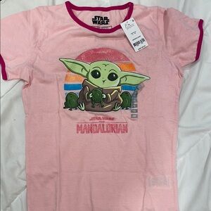 Carter's Pink Baby Yoda Short Sleeve Tee